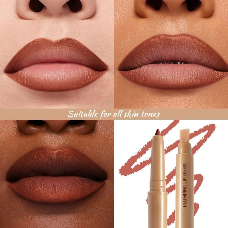 Hxssll Matte Lip Liner – Dual-Ended Retractable Pencil with Silicone Smudger, Waterproof Long Wear Crayon for Flawless Contour & Plump Lips, Vegan Cruelty-Free Beauty for Everyday Elegance (05#, 1PCS) - Image 3